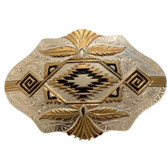 SOLD!!! Sold!!MONTANA SILVERSMITHS Silver Plated~Western belt buckle~ Columbus - Picture 11 of 12